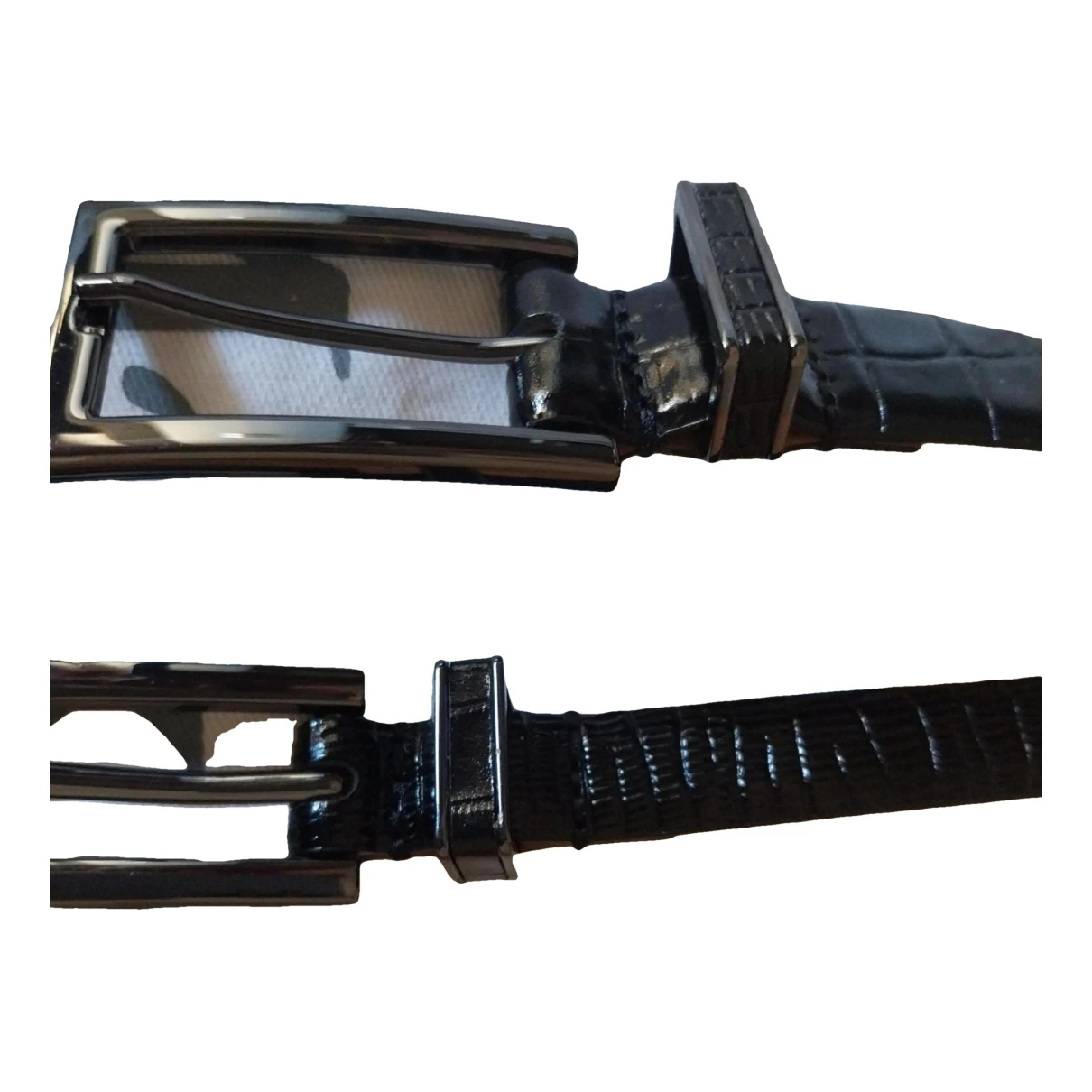Pre-owned Max Mara Leather Belt In Black