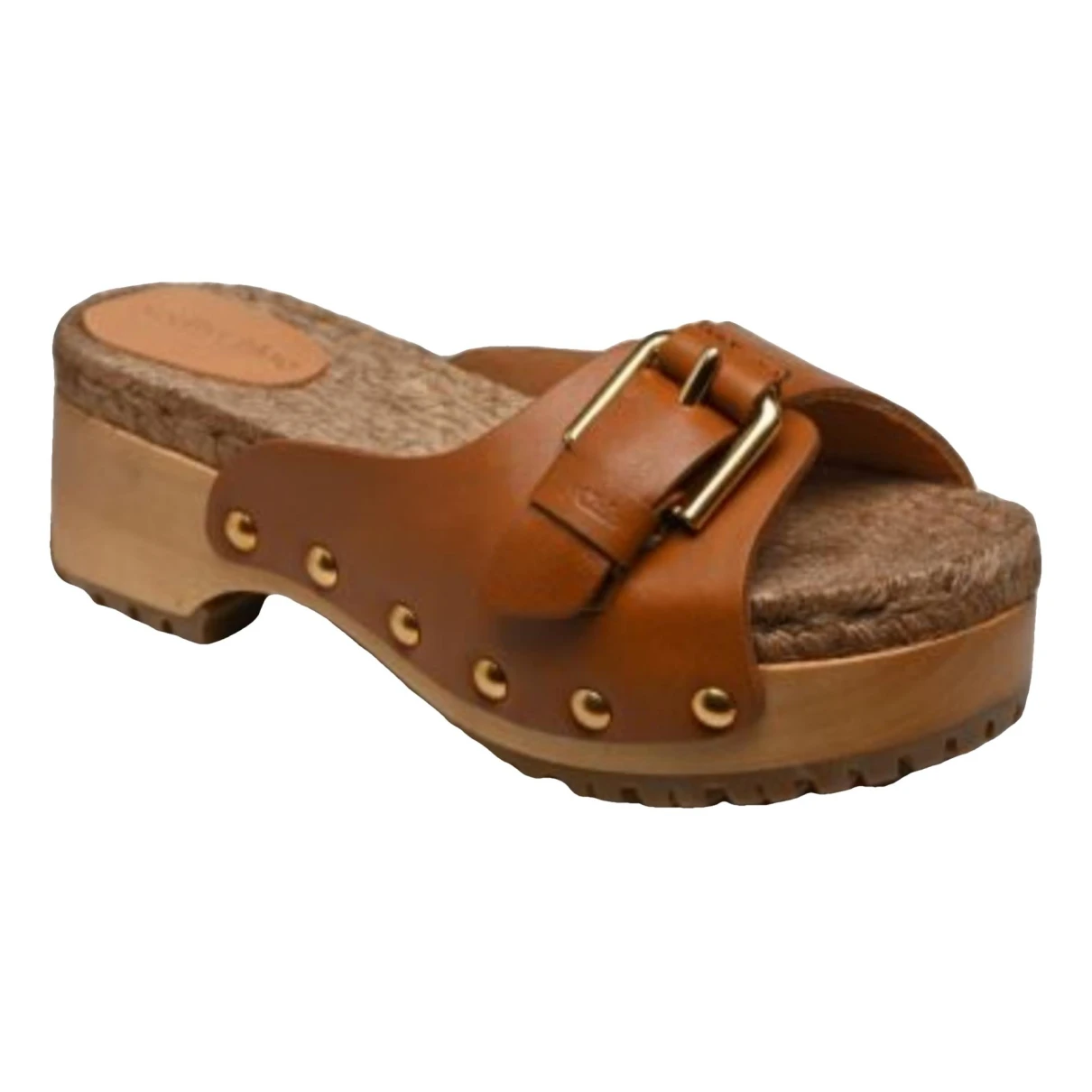 Pre-owned See By Chloé Leather Mules & Clogs In Camel
