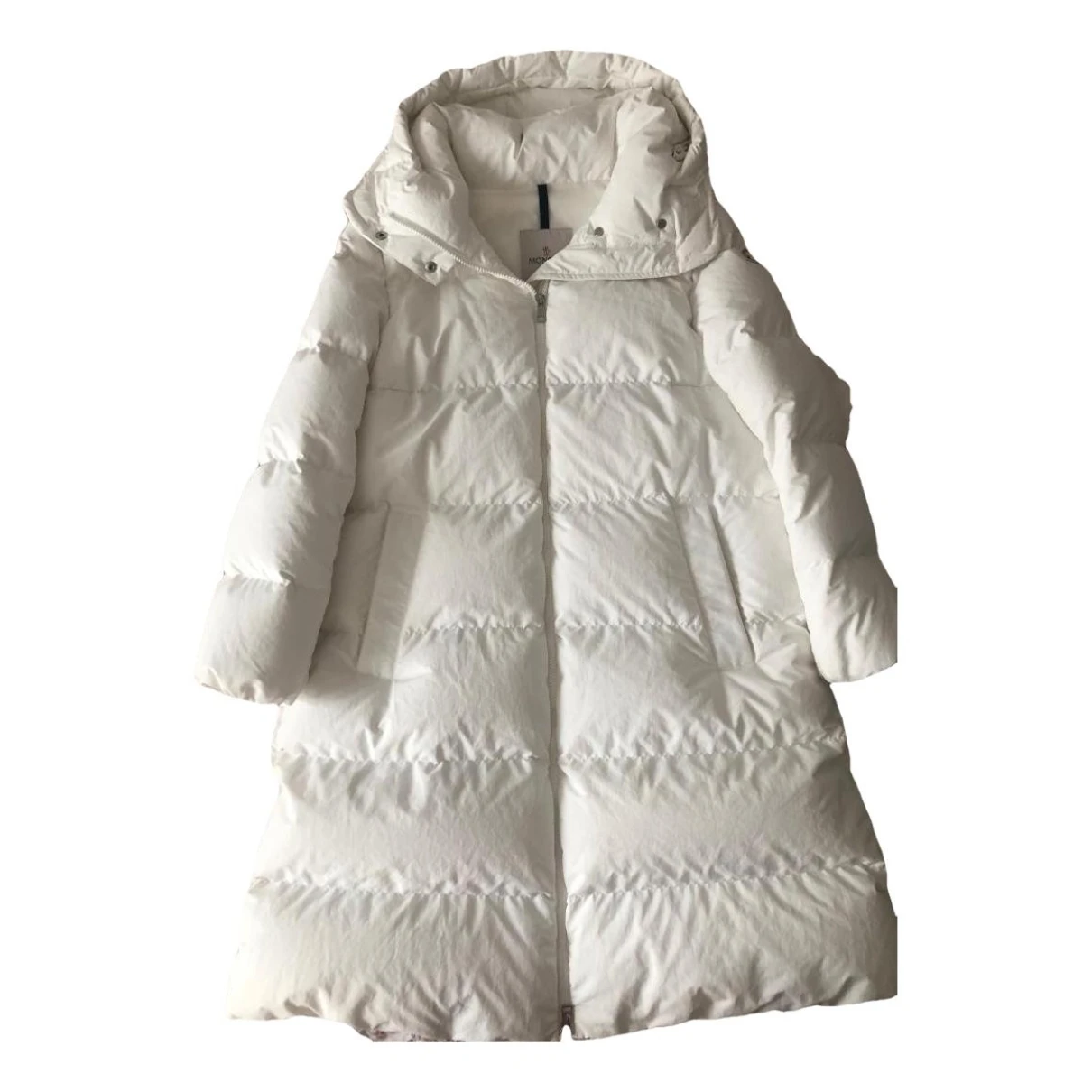 Pre-owned Moncler Long Parka In White
