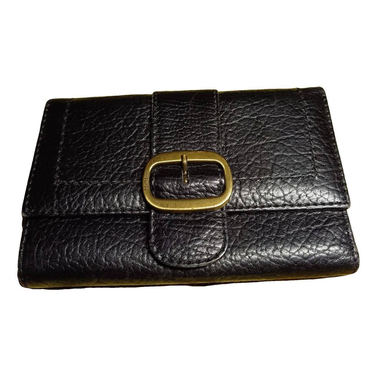 Pre-owned Max Mara Leather Wallet In Black