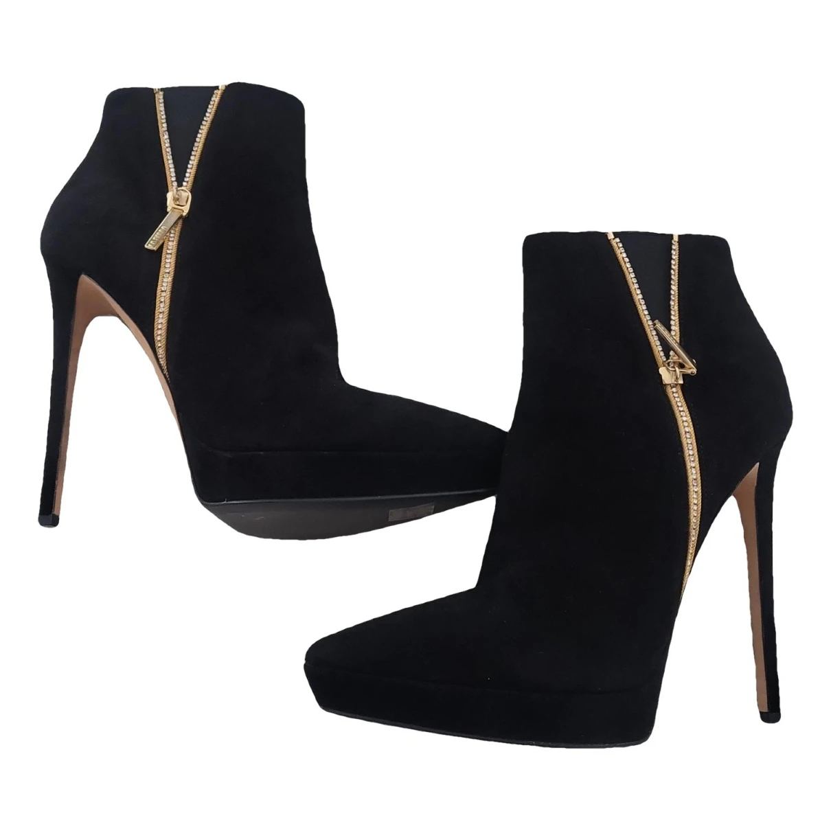Pre-owned Le Silla Ankle Boots In Black