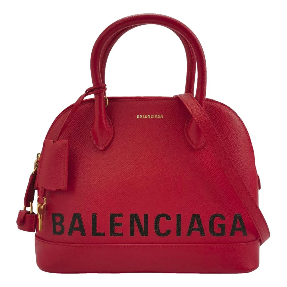 Pre-owned Balenciaga Ville Top Handle Leather Handbag In Red