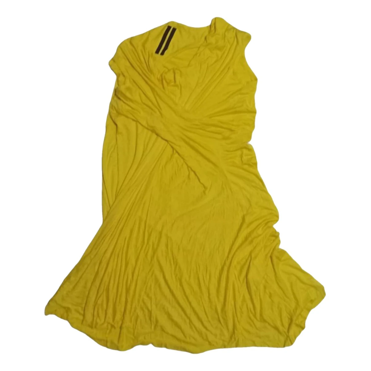 Pre-owned Rick Owens Mini Dress In Yellow