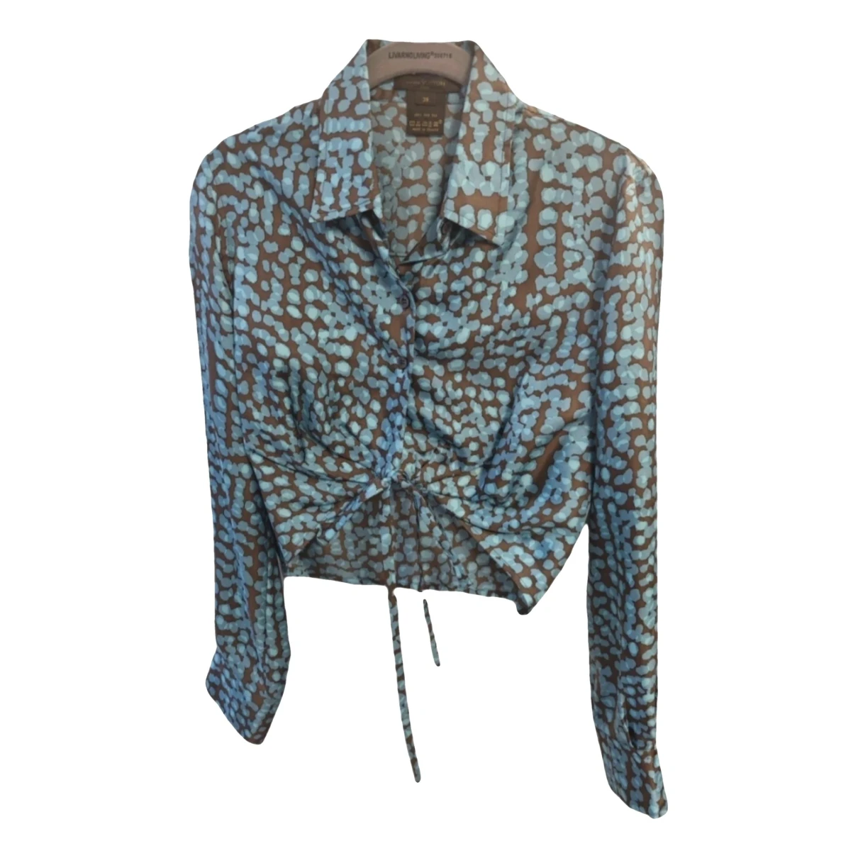 Pre-owned Louis Vuitton Silk Blouse In Blue