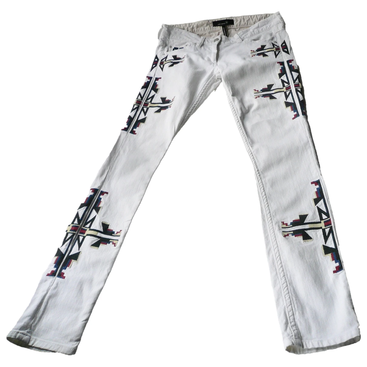 Pre-owned Isabel Marant Straight Jeans In White