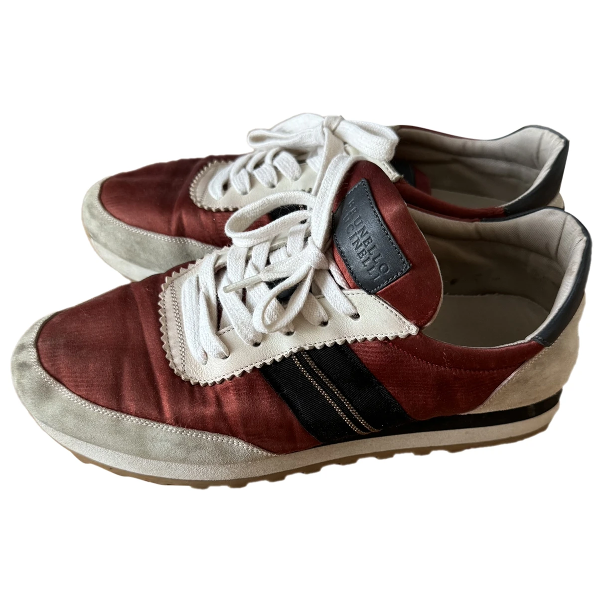 Pre-owned Brunello Cucinelli Trainers In Burgundy