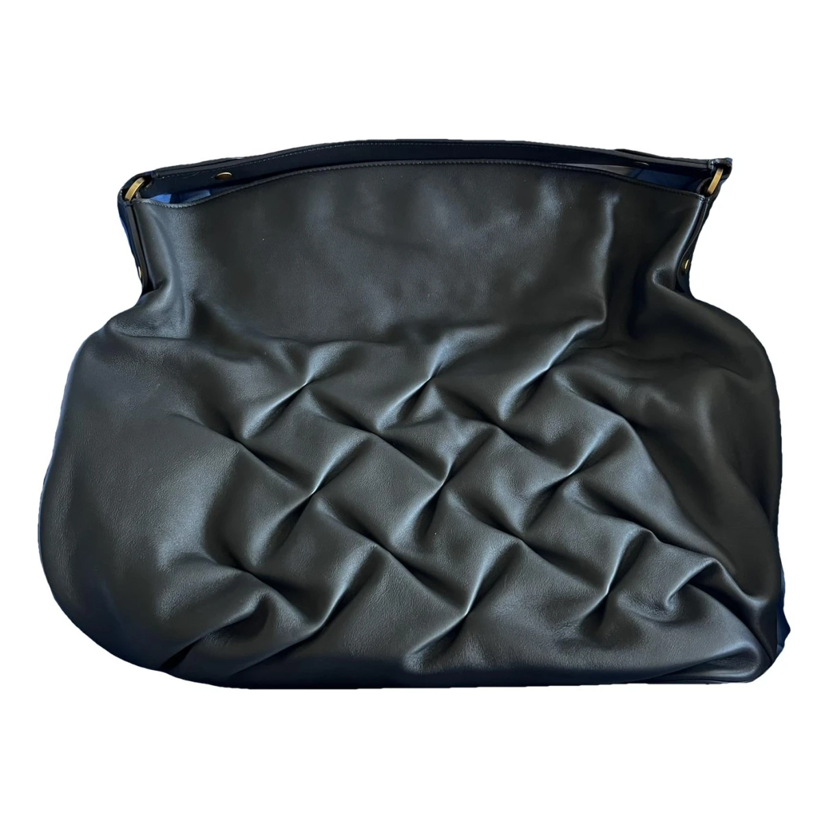 Pre-owned Smythson Leather Handbag In Black