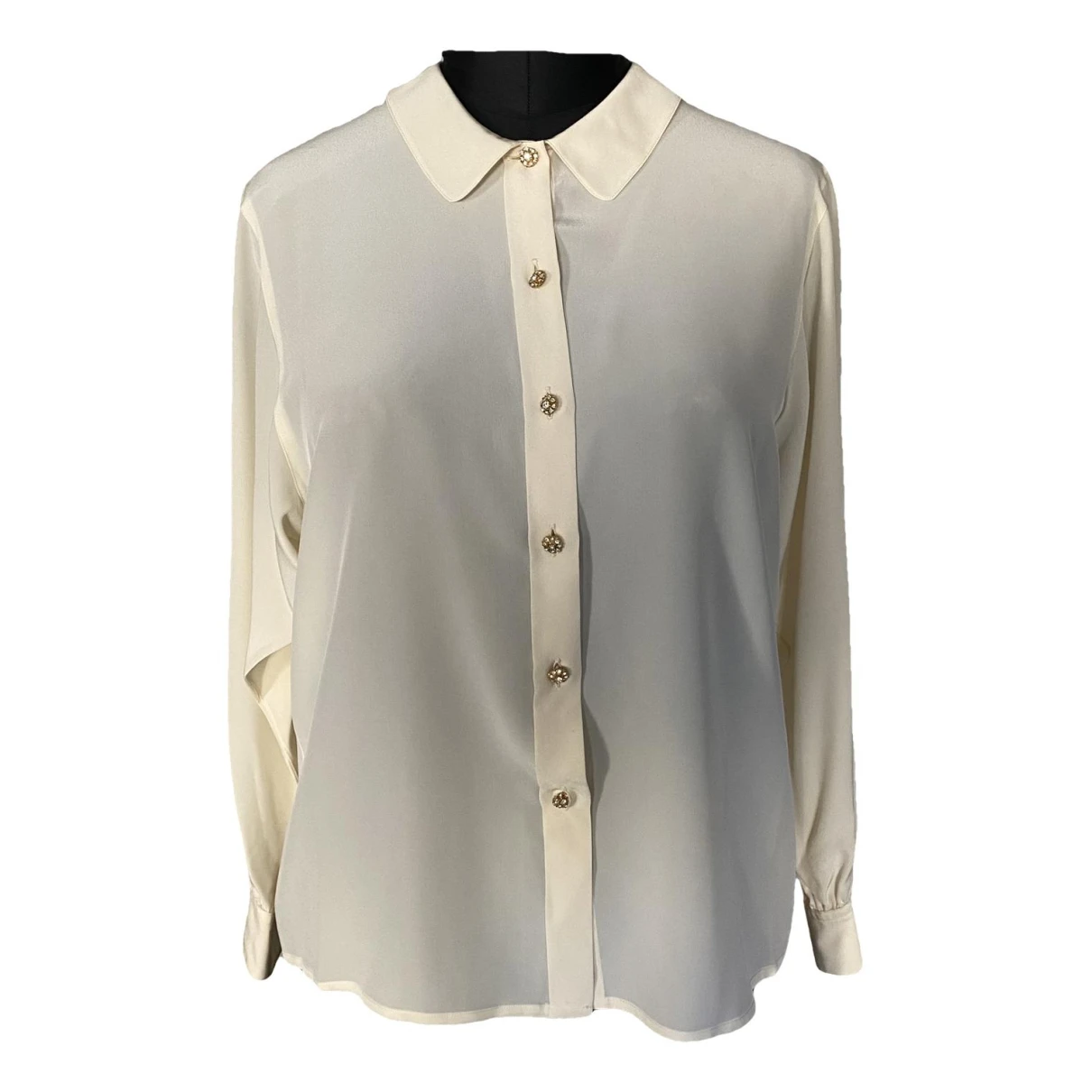 Pre-owned Chanel Silk Shirt In White