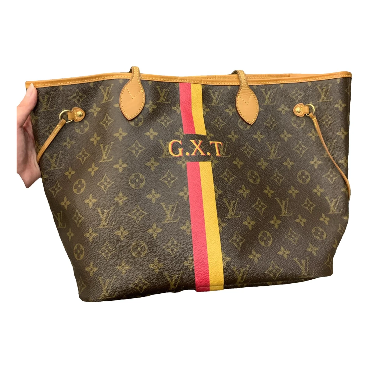 Pre-owned Louis Vuitton Neverfull Leather Tote In Multicolour