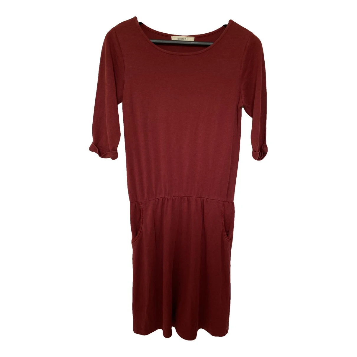 Pre-owned Sessun Mid-length Dress In Burgundy
