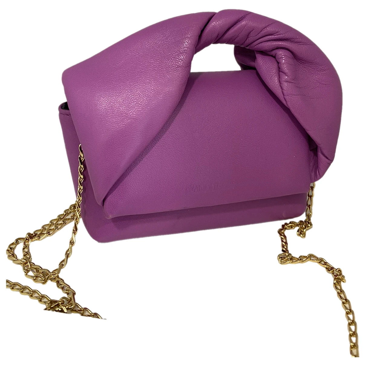Pre-owned Jw Anderson Leather Clutch Bag In Purple