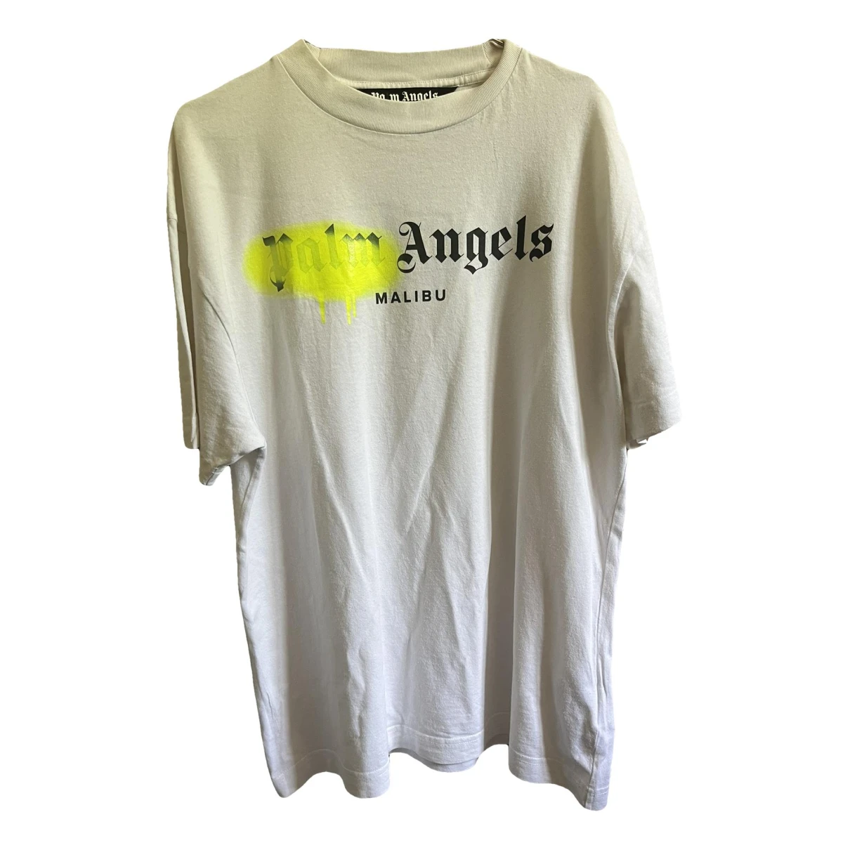 Pre-owned Palm Angels Silk T-shirt In White