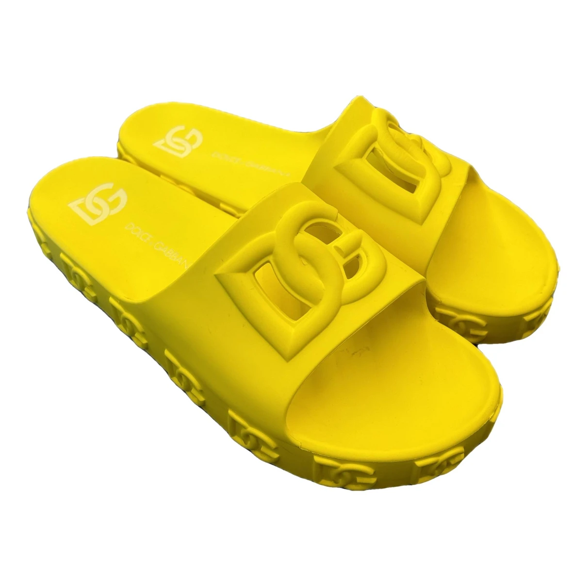 Pre-owned Dolce & Gabbana Sandals In Yellow