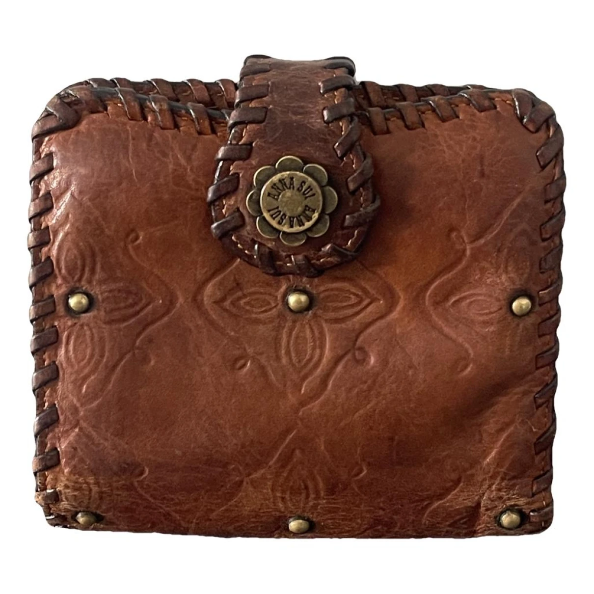 Pre-owned Anna Sui Leather Wallet In Brown