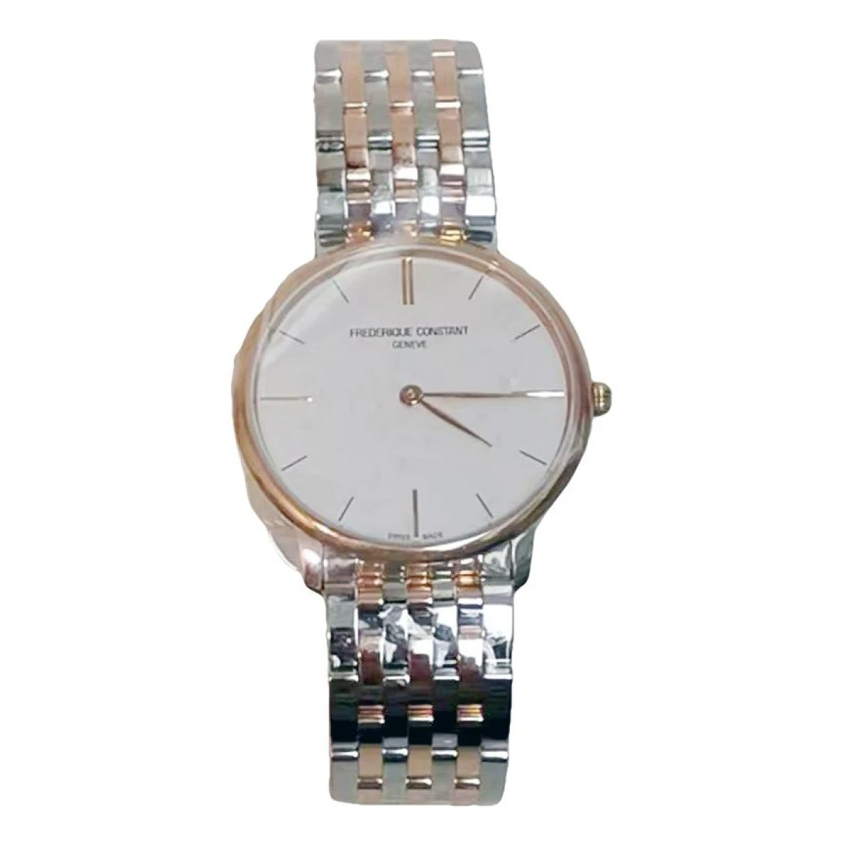 Pre-owned Frederique Constant Slimline Watch In White