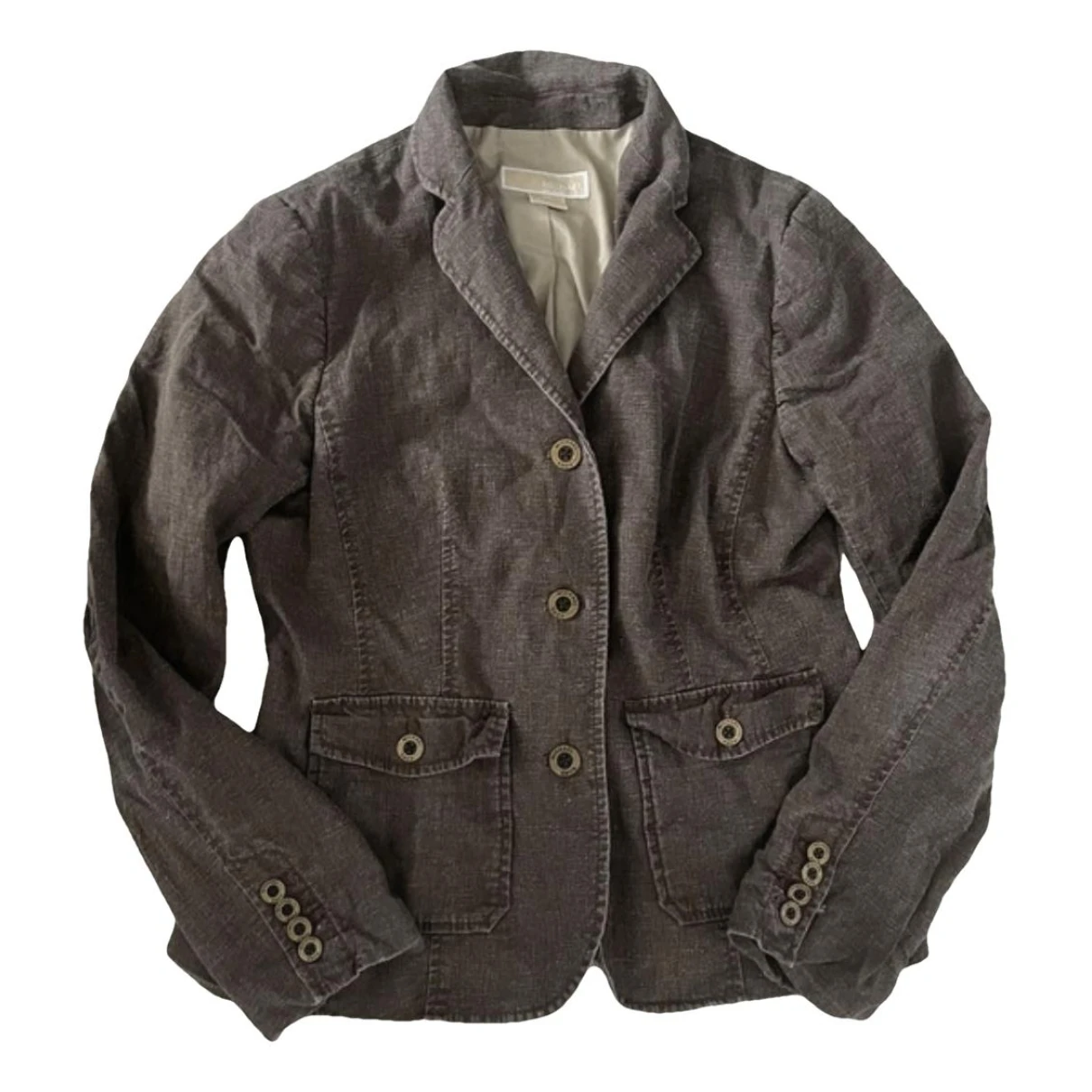 Pre-owned Michael Kors Linen Jacket In Brown