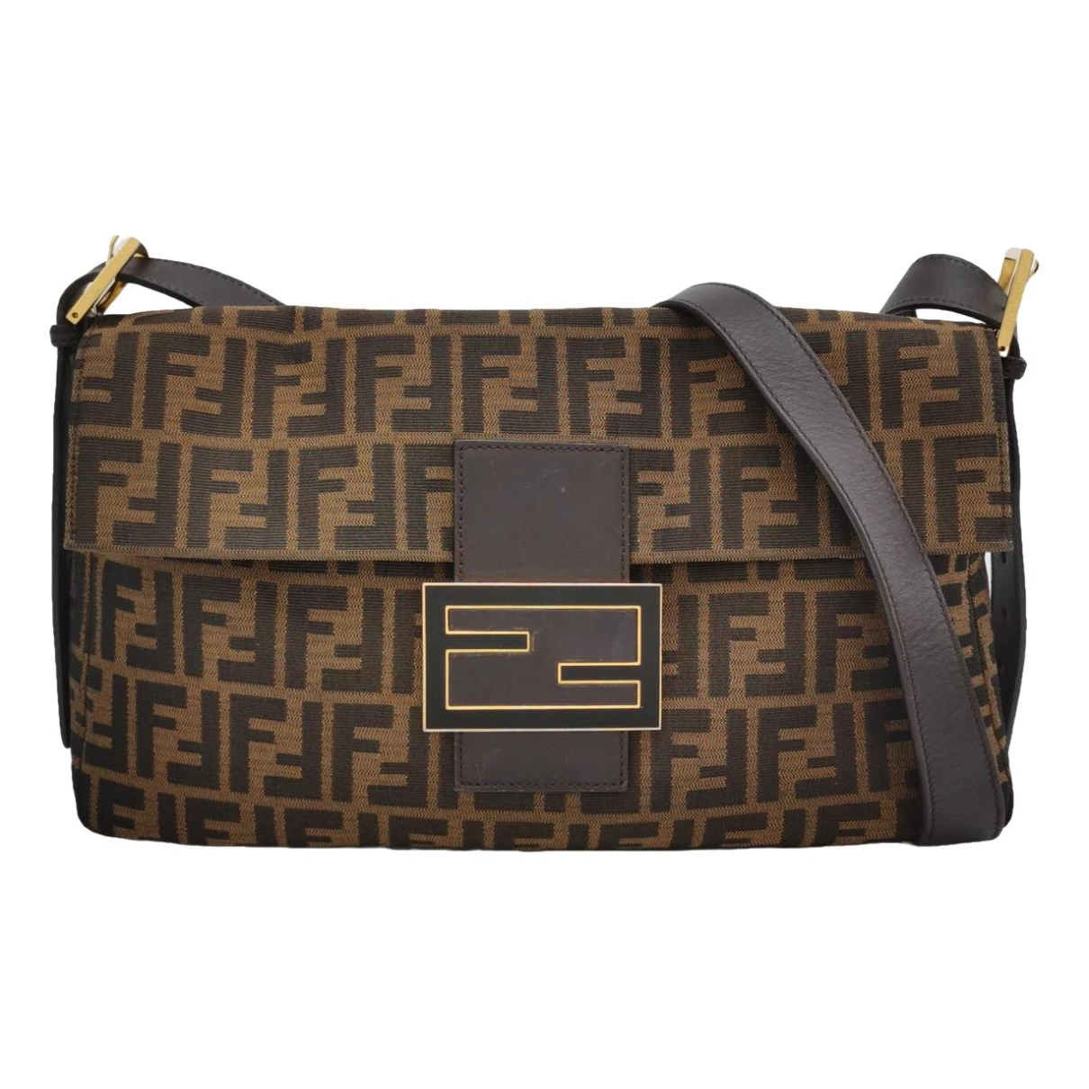 Pre-owned Fendi Baguette Crossbody Bag In Brown