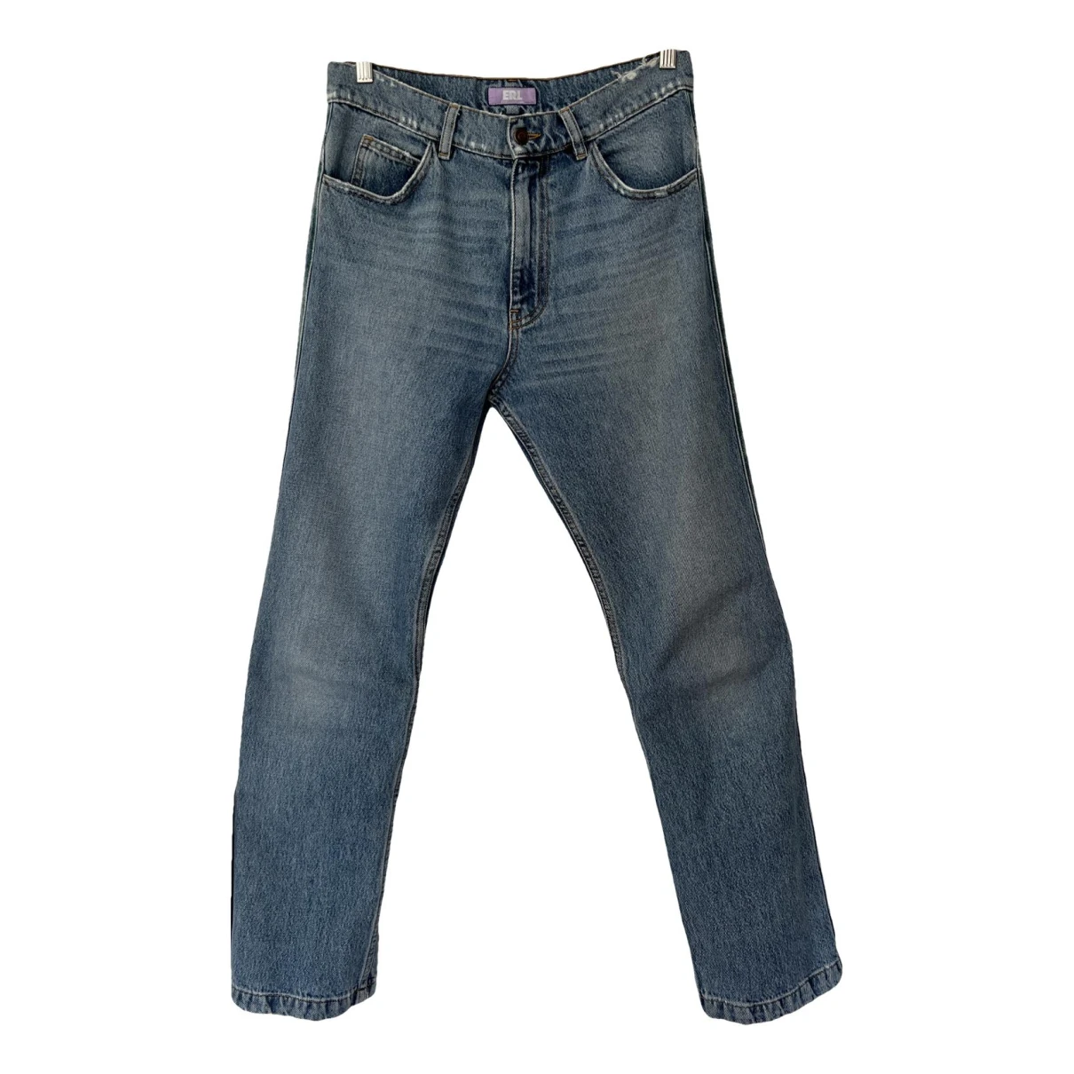 Pre-owned Erl Straight Jeans In Blue