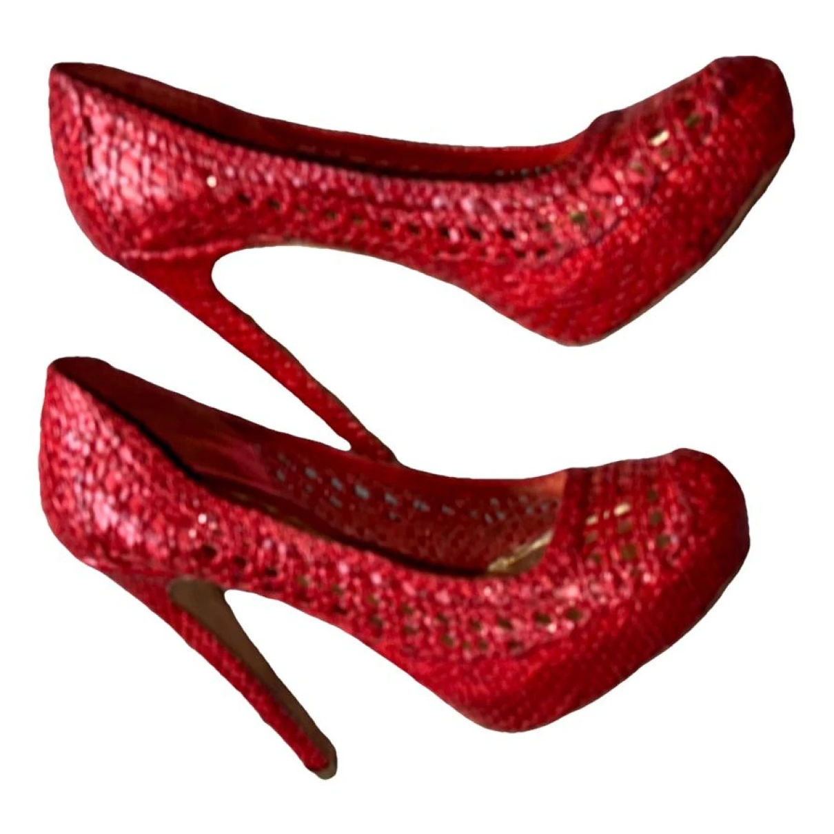 Pre-owned Prada Leather Heels In Red