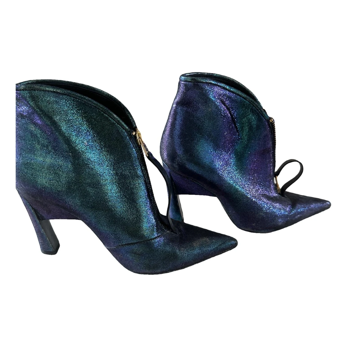 Pre-owned Marni Leather Ankle Boots In Green