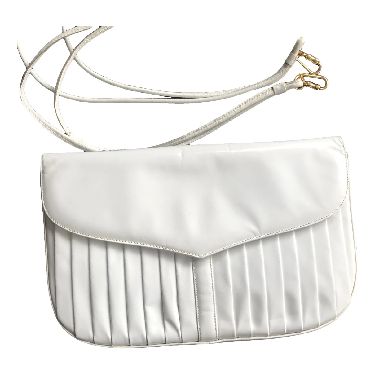 Pre-owned Bruno Magli Leather Handbag In White