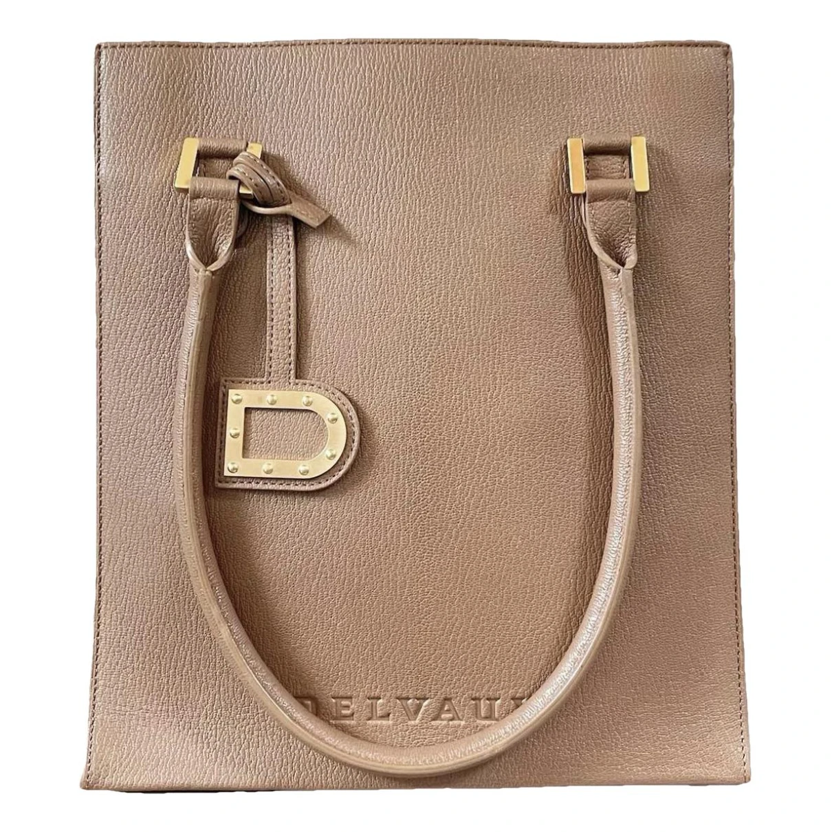 Pre-owned Delvaux Leather Tote In Camel