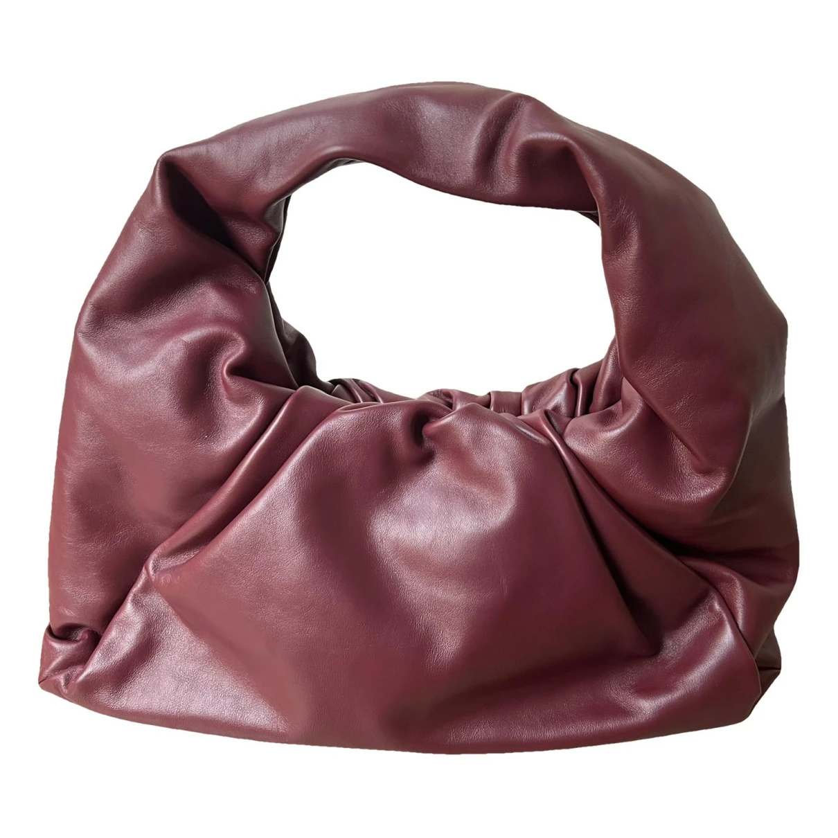 Pre-owned Bottega Veneta Shoulder Pouch Leather Handbag In Burgundy