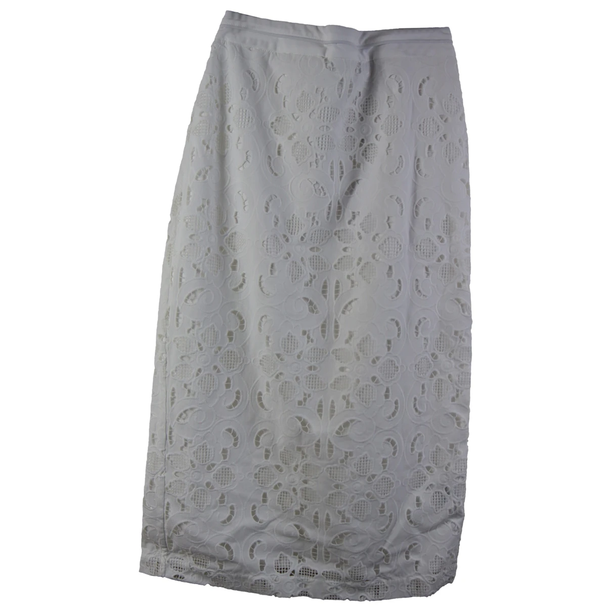 Pre-owned Reiss Mid-length Skirt In White