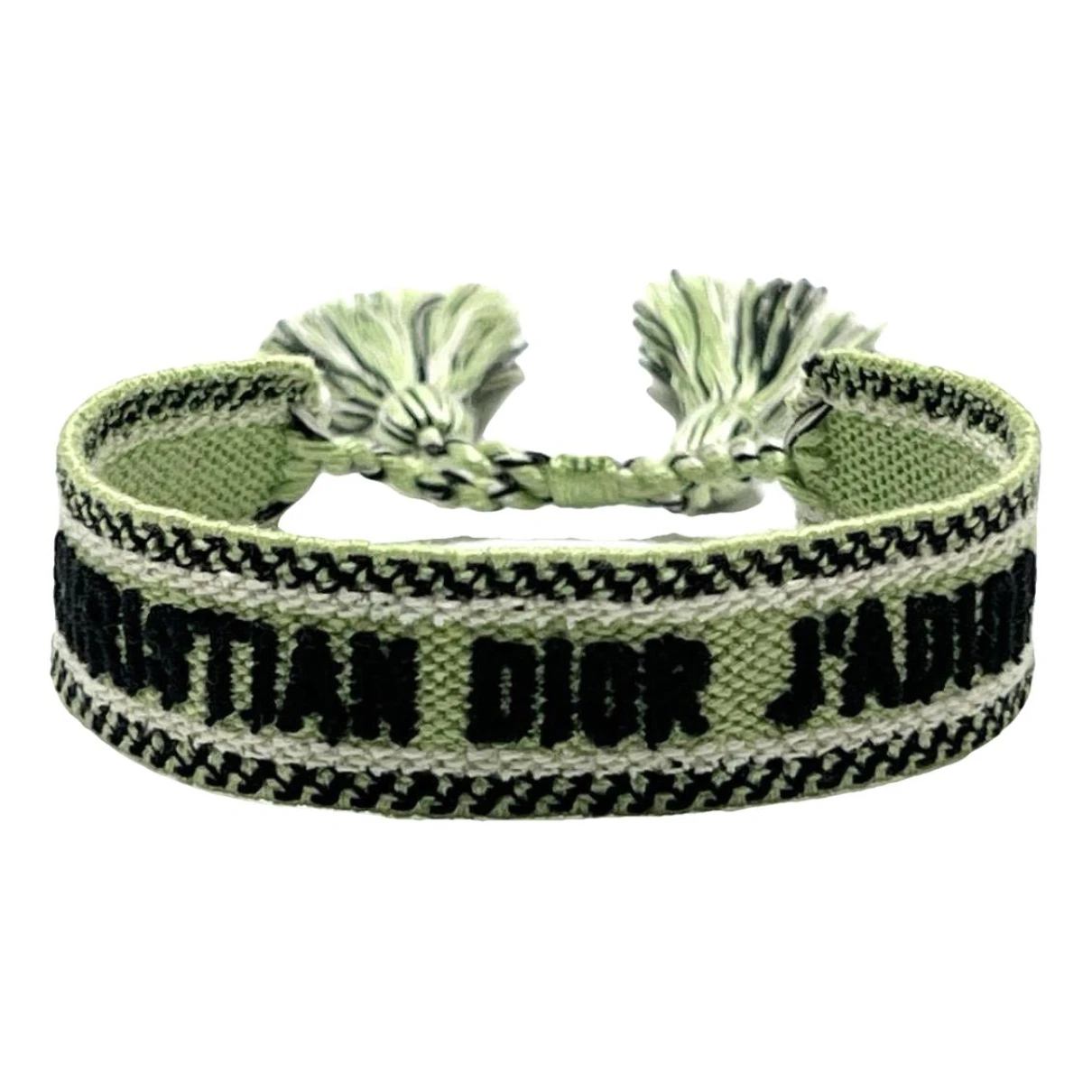 Pre-owned Dior Cloth Bracelet In Green