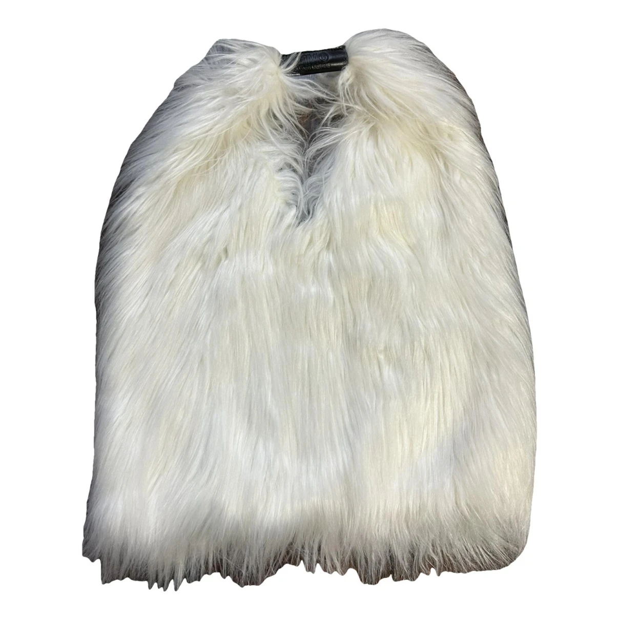 Pre-owned Mm6 Maison Margiela Japanese Faux Fur Tote In White