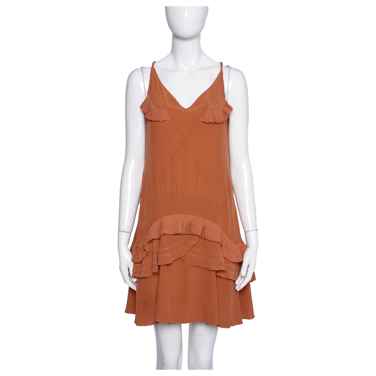 Pre-owned See By Chloé Silk Mini Dress In Red
