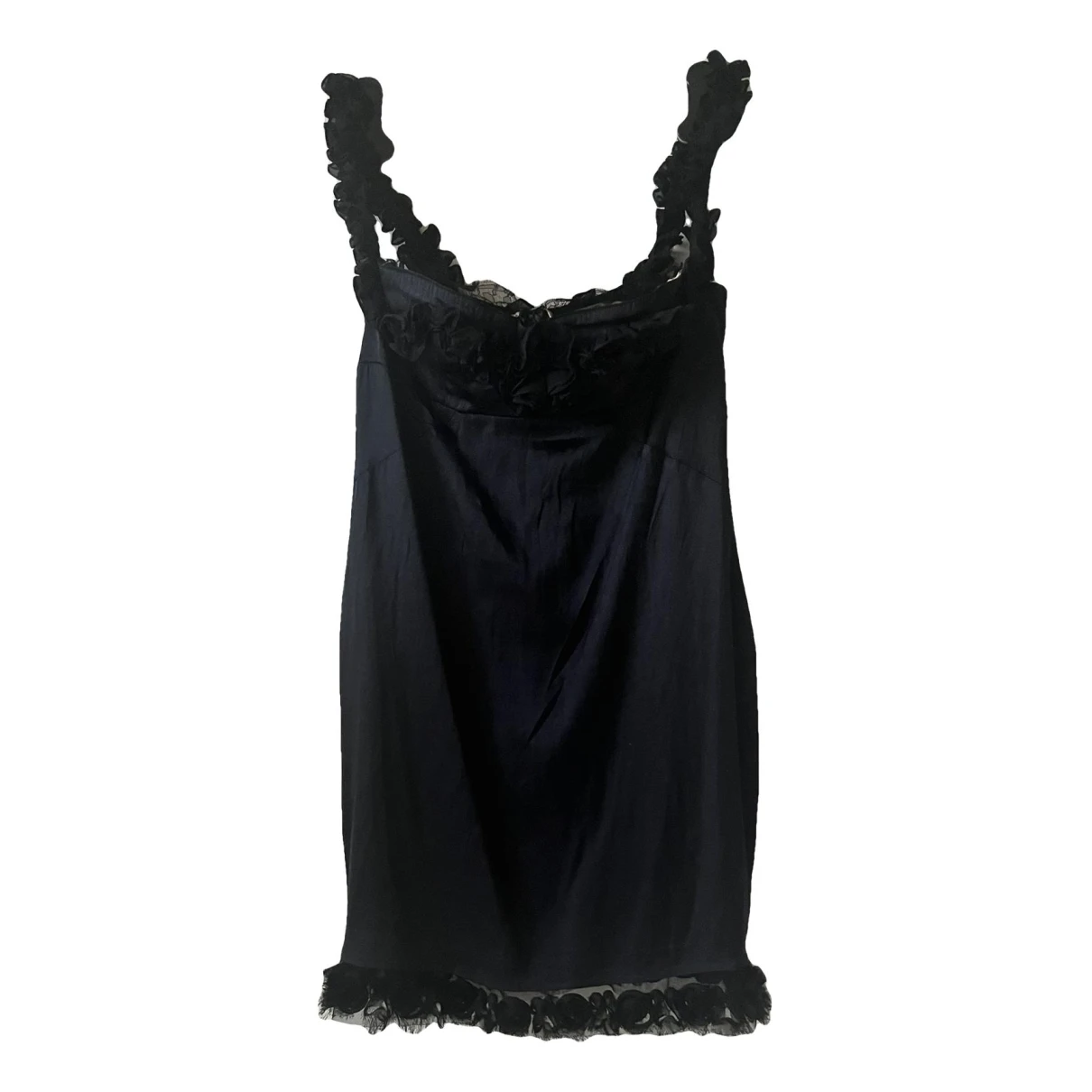 Pre-owned Just Cavalli Silk Mini Dress In Black
