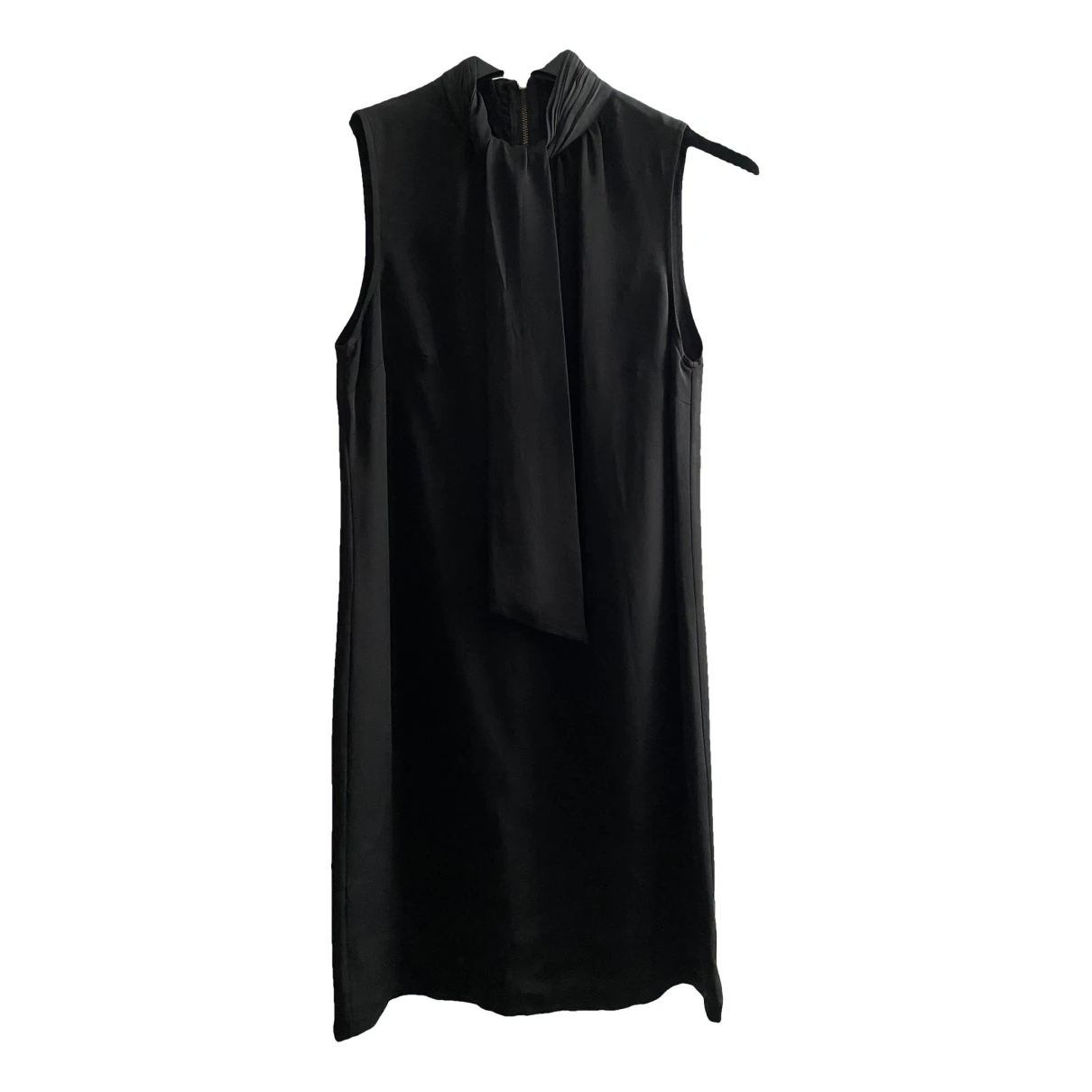 Pre-owned Michael Kors Silk Mini Dress In Black