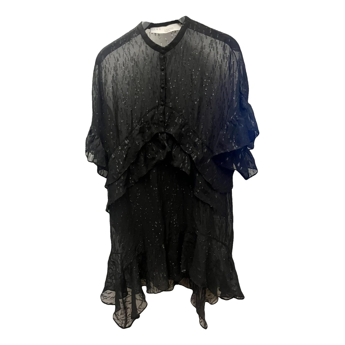 Pre-owned Iro Silk Mini Dress In Black