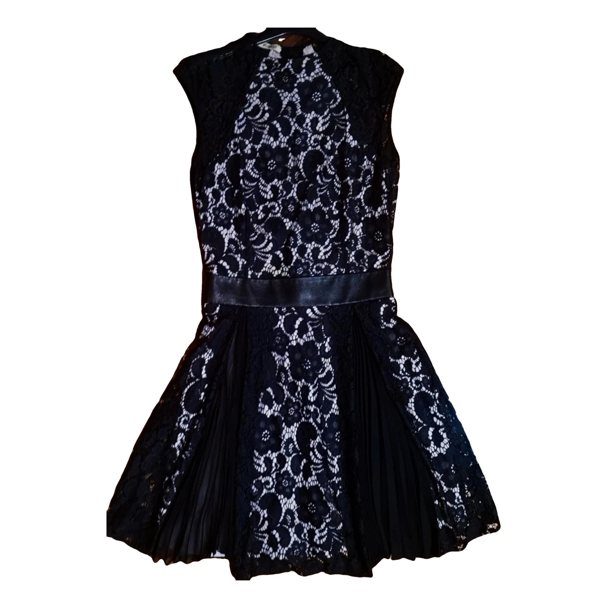 Pre-owned Pinko Lace Dress In Black