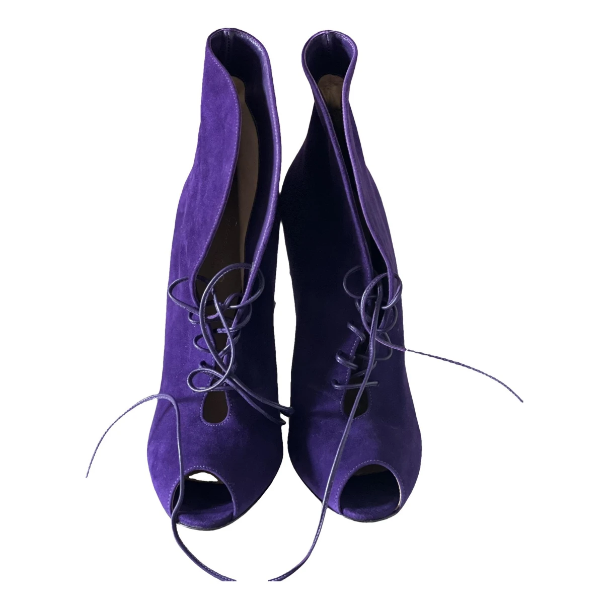 Pre-owned Gianvito Rossi Leather Heels In Purple