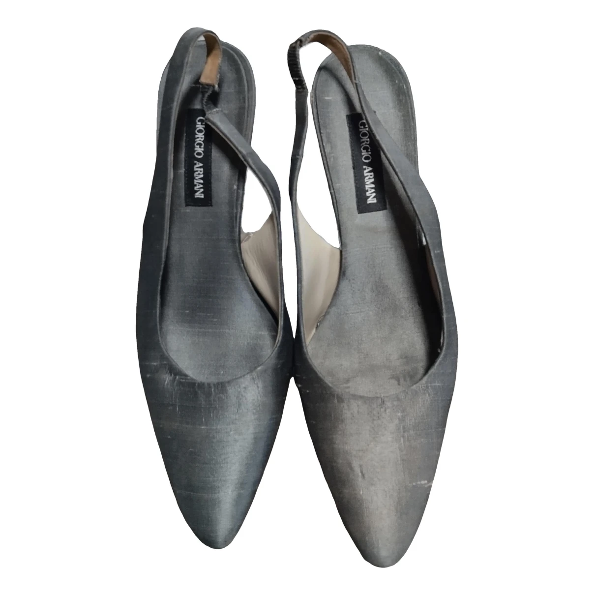 Pre-owned Giorgio Armani Leather Heels In Grey