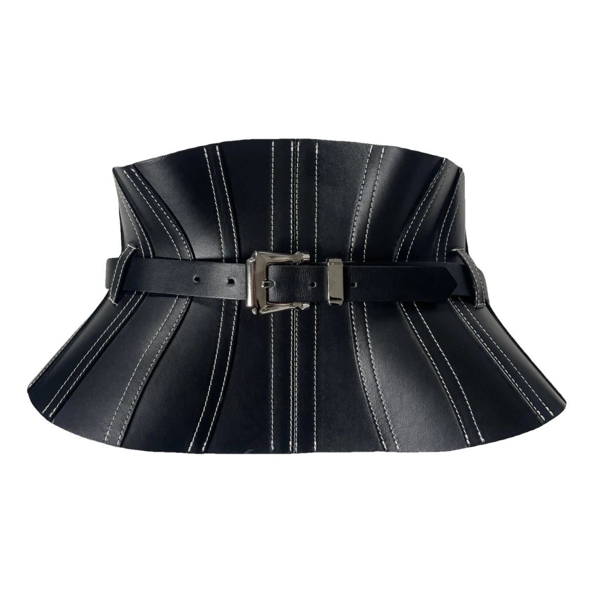 Pre-owned Mugler Leather Corset In Black