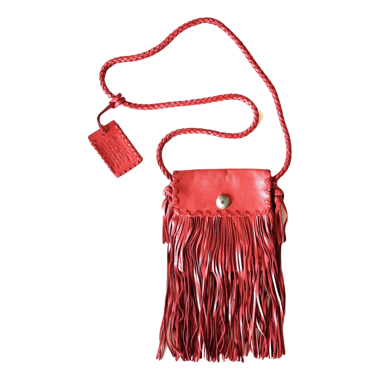 Pre-owned Ralph Lauren Leather Crossbody Bag In Red