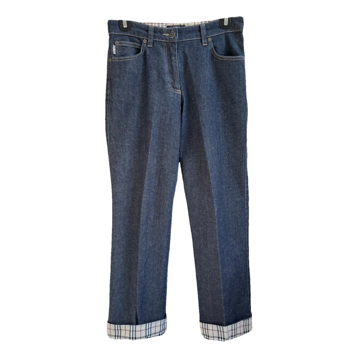 Pre-owned Burberry Bootcut Jeans In Blue