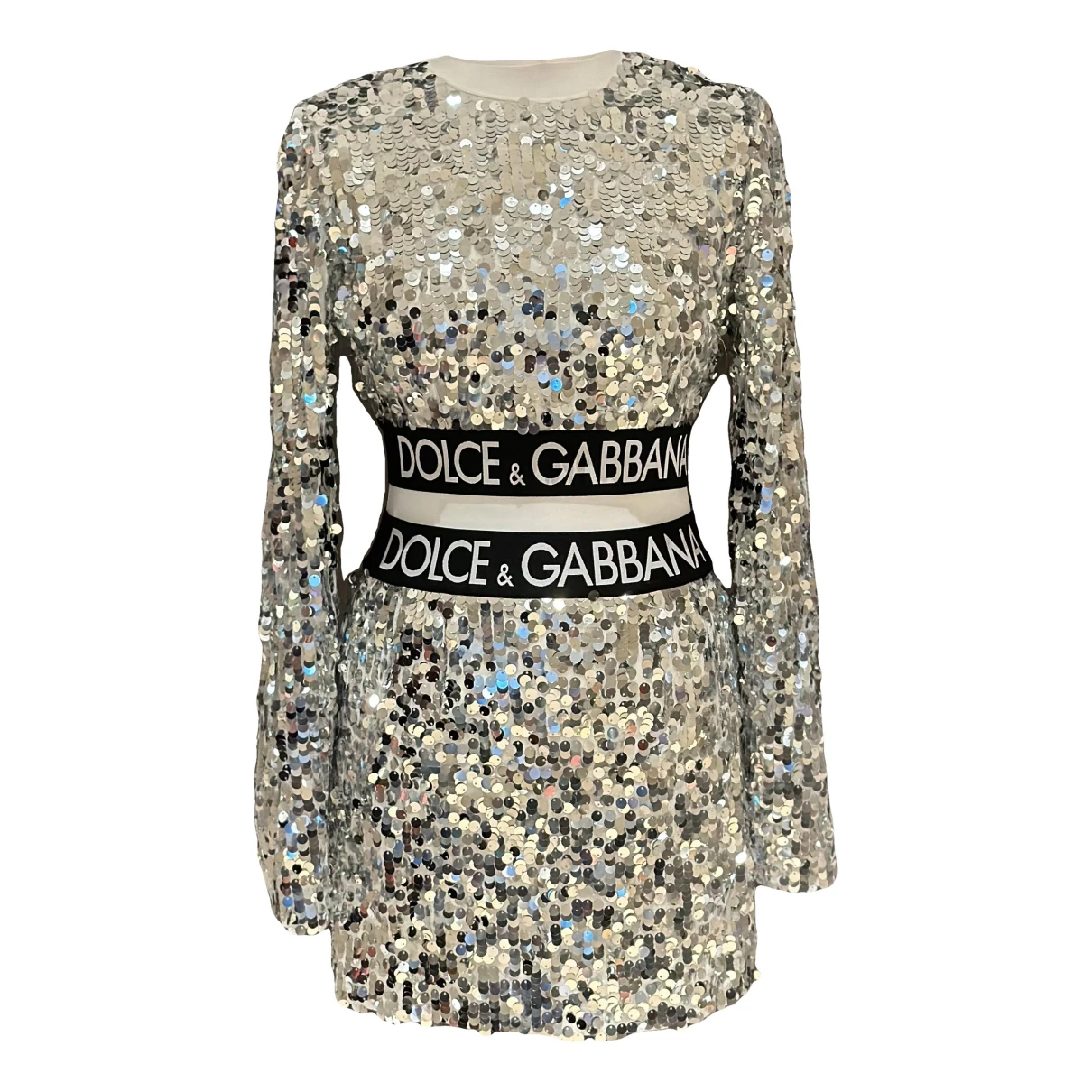 Pre-owned Dolce & Gabbana Mini Skirt In Silver