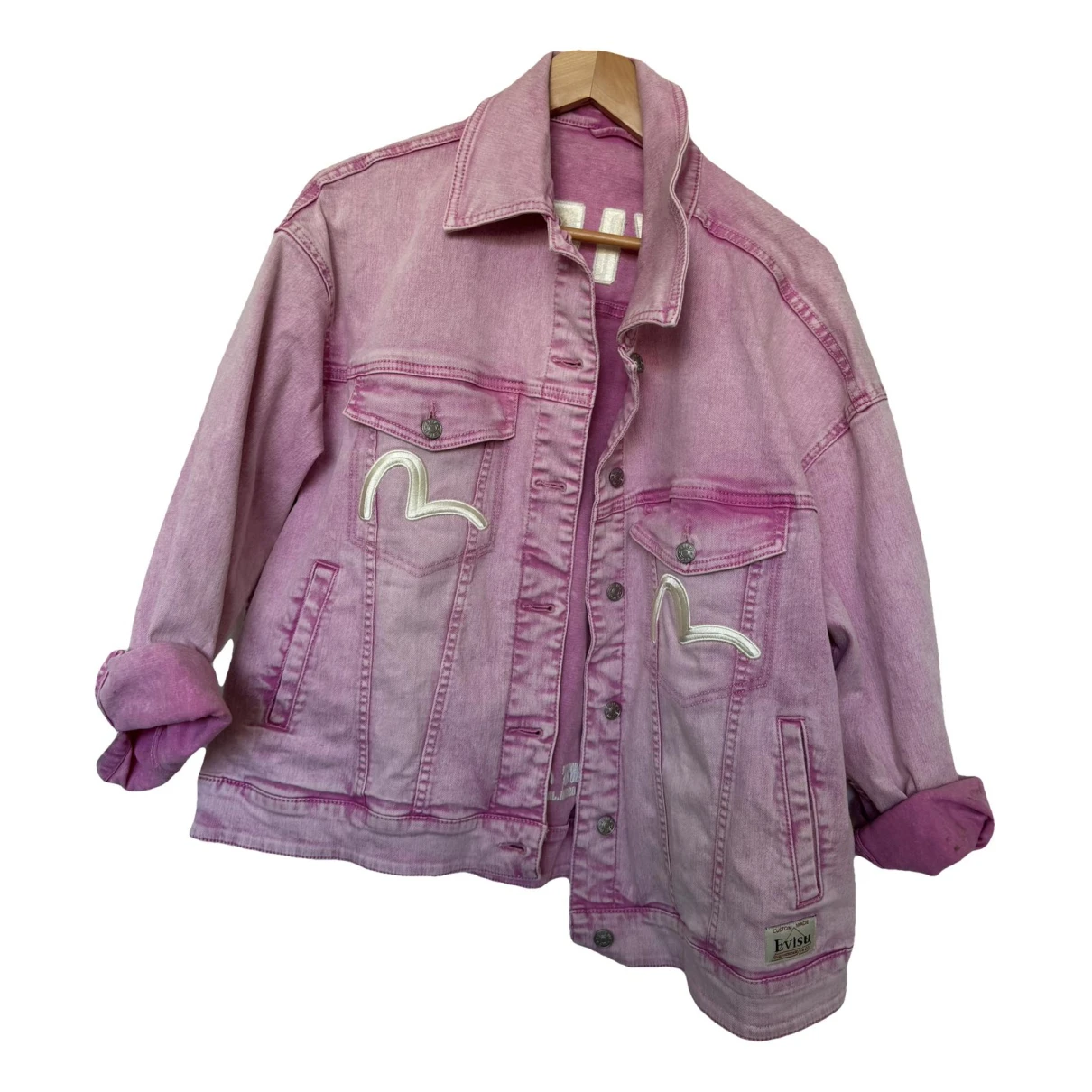Pre-owned Evisu Short Vest In Pink