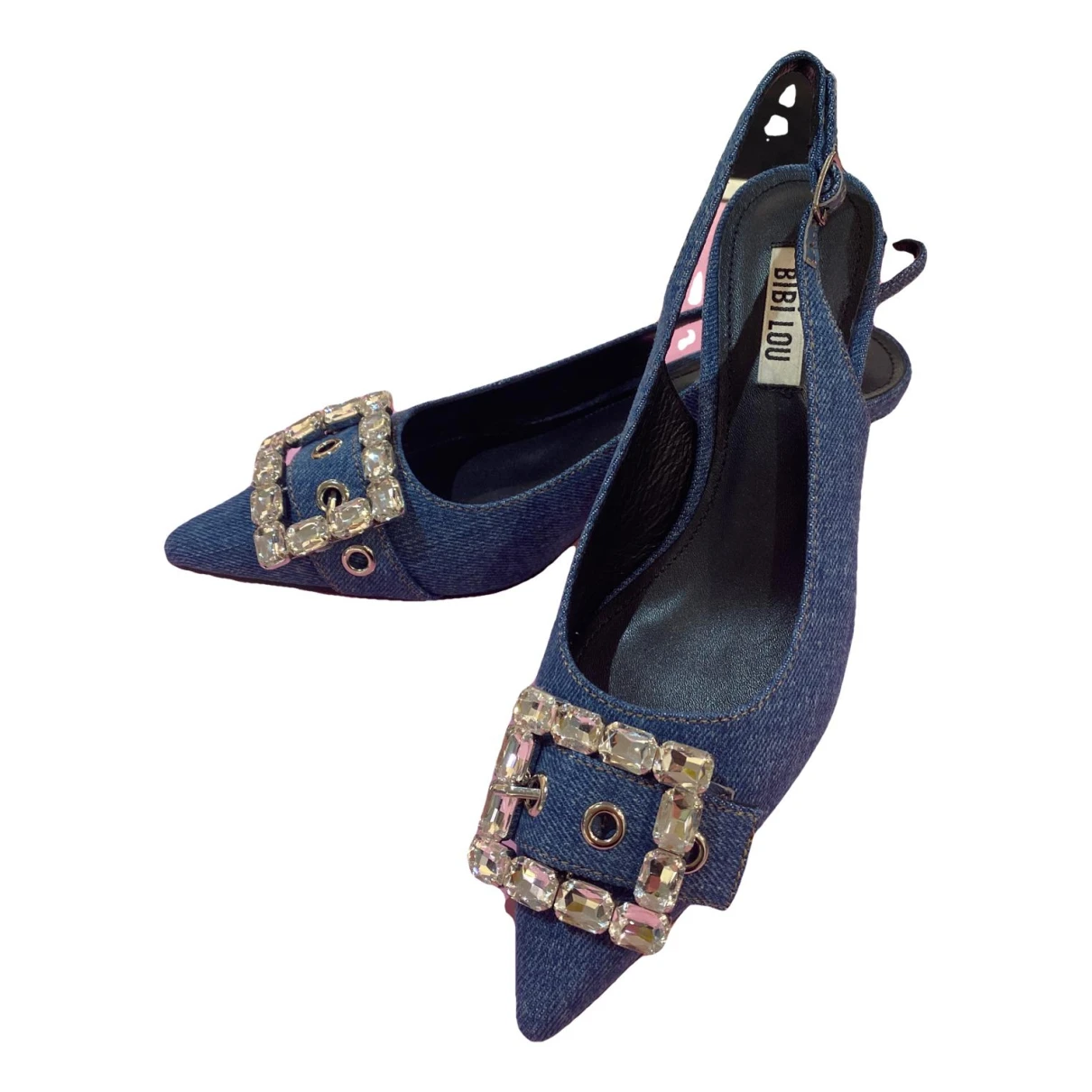 Pre-owned Bibi Lou Leather Heels In Blue