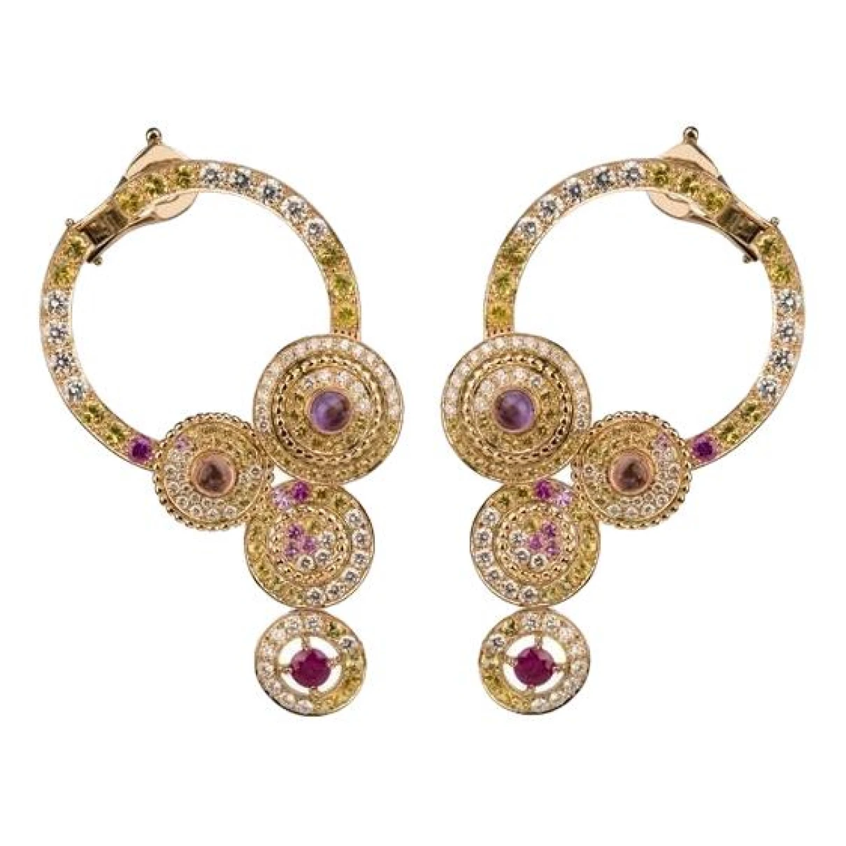 Pre-owned Boucheron Froufrou Pink Gold Earrings