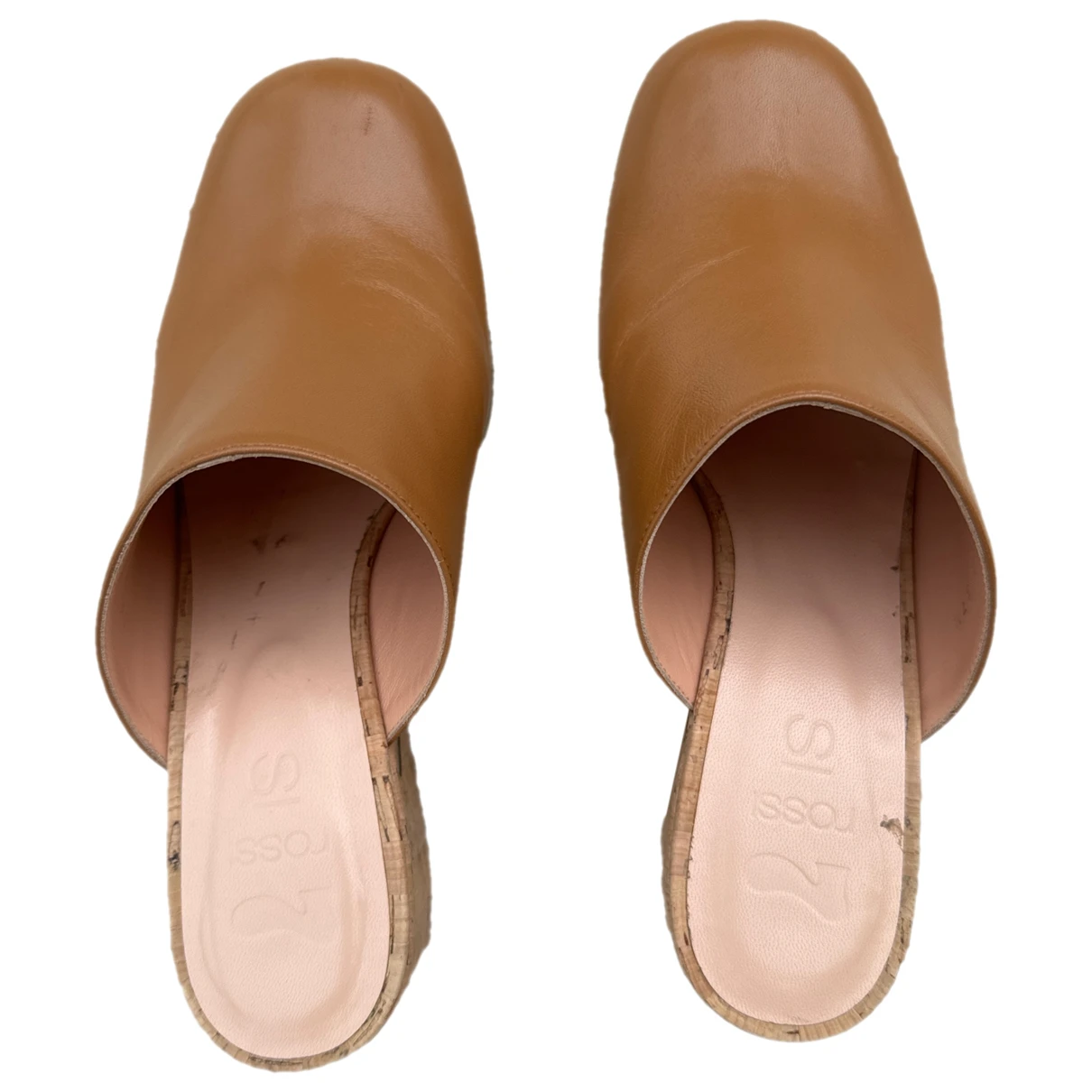Pre-owned Sergio Rossi Leather Mules & Clogs In Camel