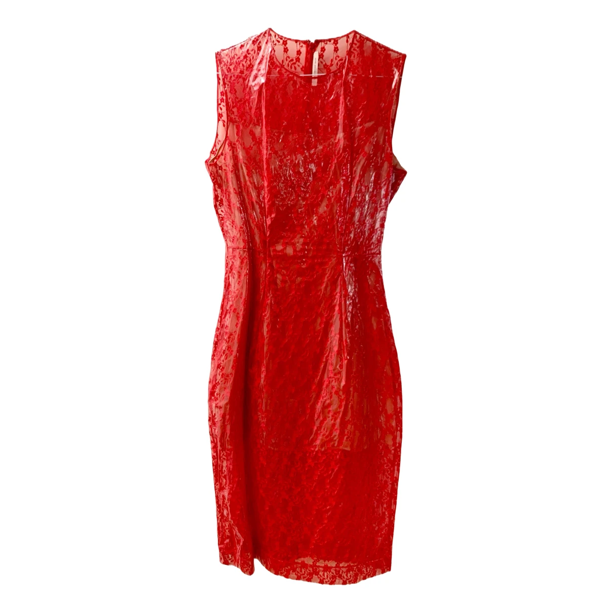 Pre-owned Christopher Kane Lace Mid-length Dress In Red