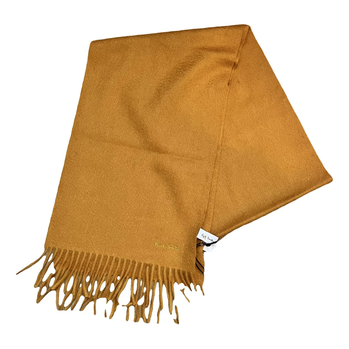 Pre-owned Paul Smith Cashmere Scarf & Pocket Square In Yellow