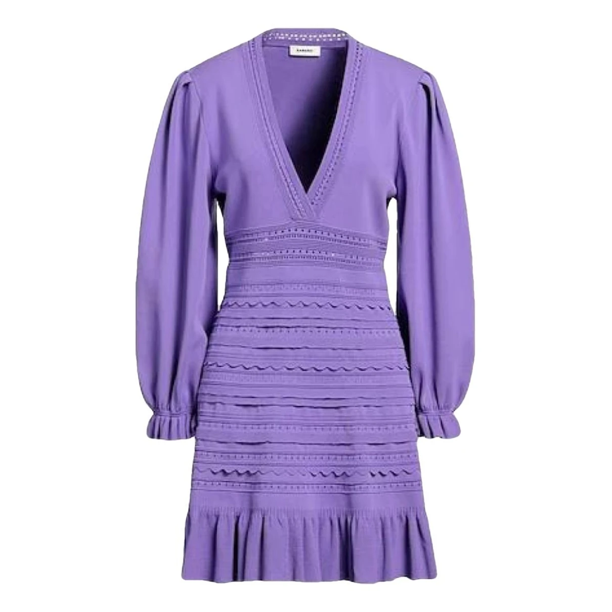 Pre-owned Sandro Mini Dress In Purple