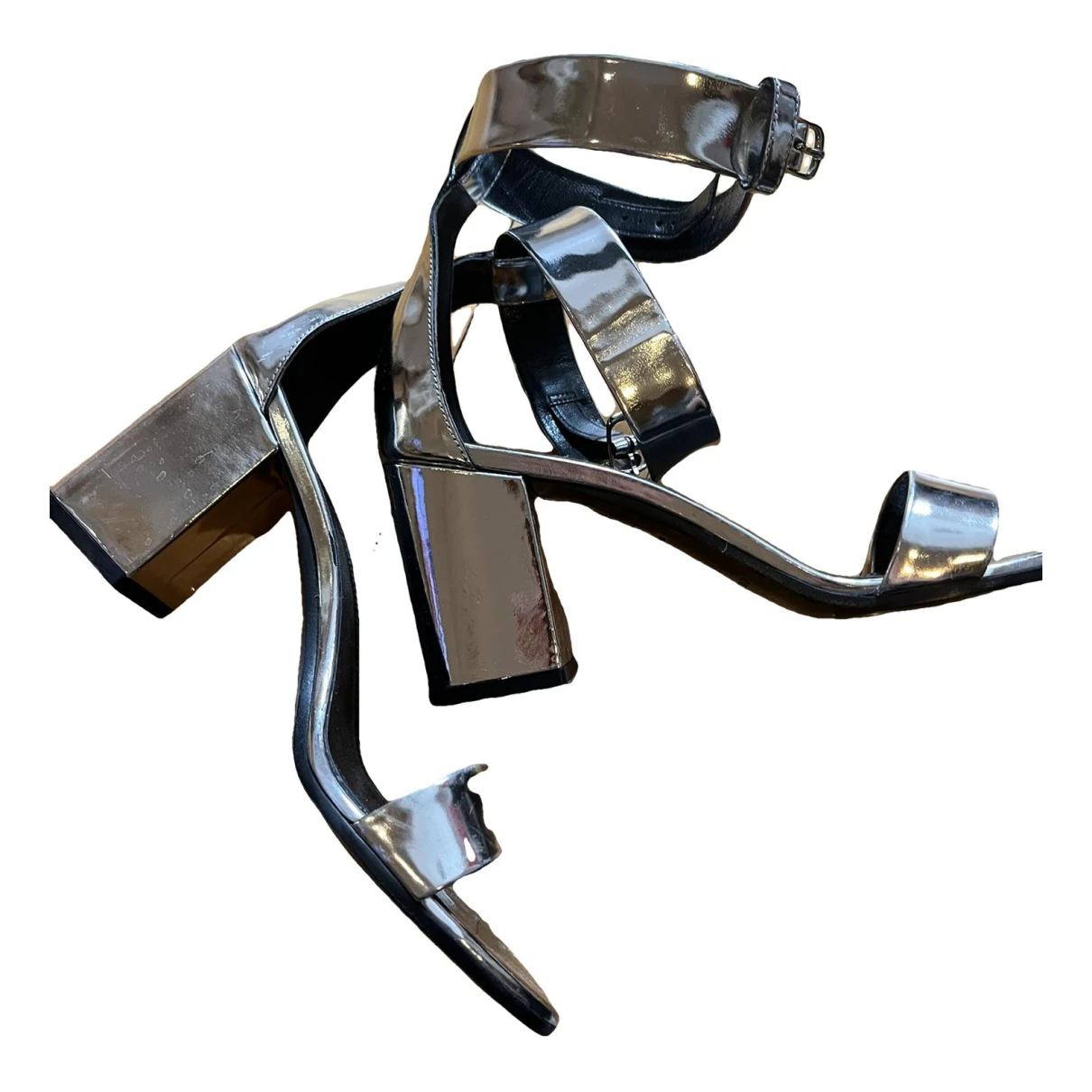 Pre-owned Balenciaga Leather Heels In Metallic