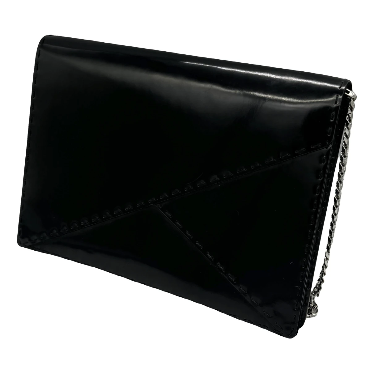 Pre-owned Casadei Leather Clutch Bag In Black